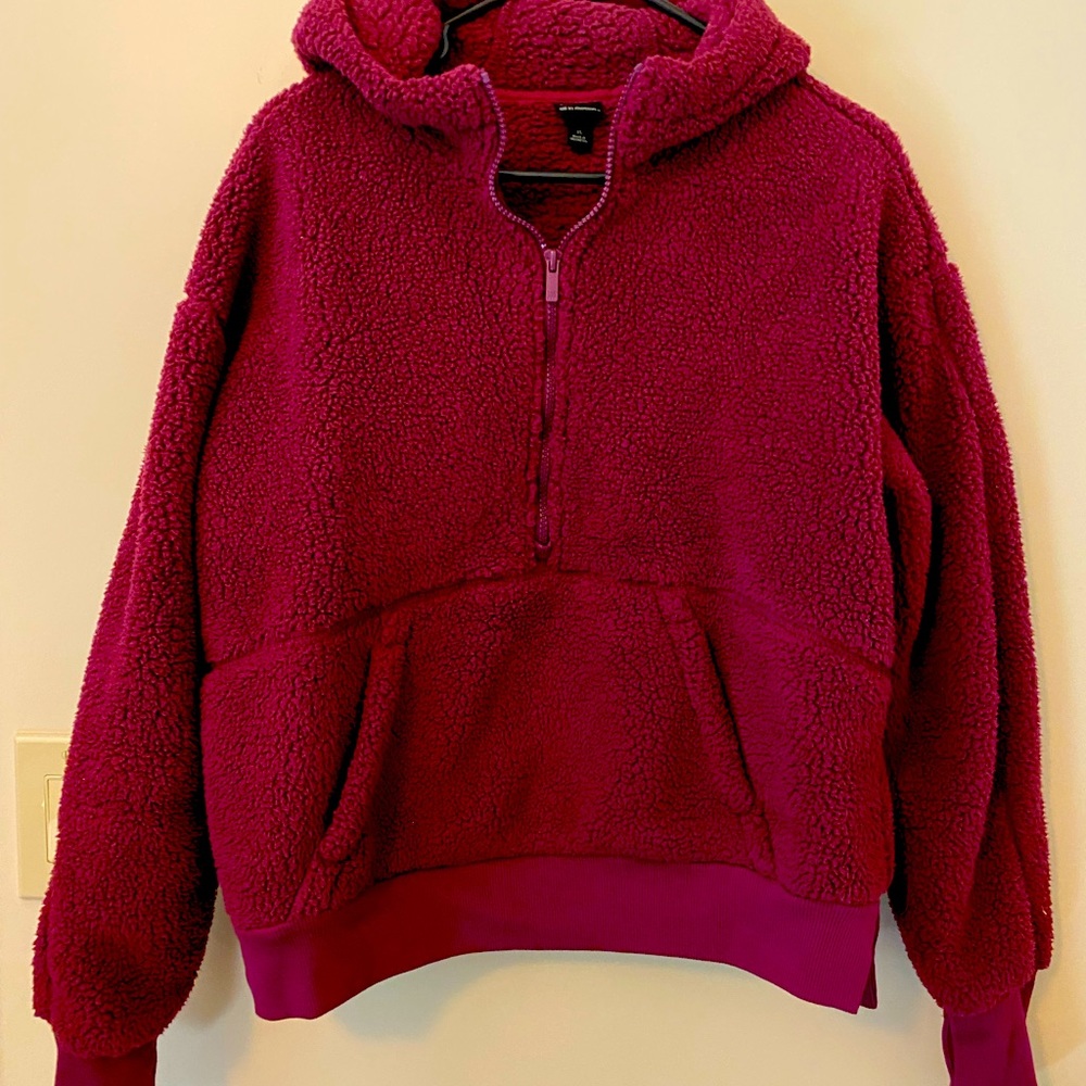 Pullover sweater in beautiful bright purple.